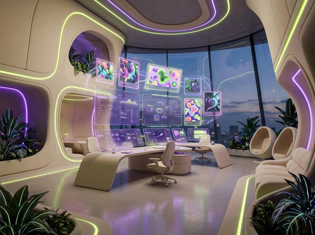 HalfMoon Image AI Nano Banana 2.1 generated neon studio example
