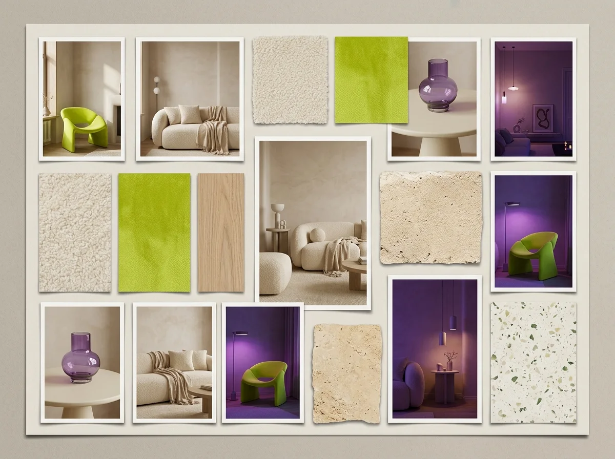 Nano Banana 2.1 generated example - Interior moodboard